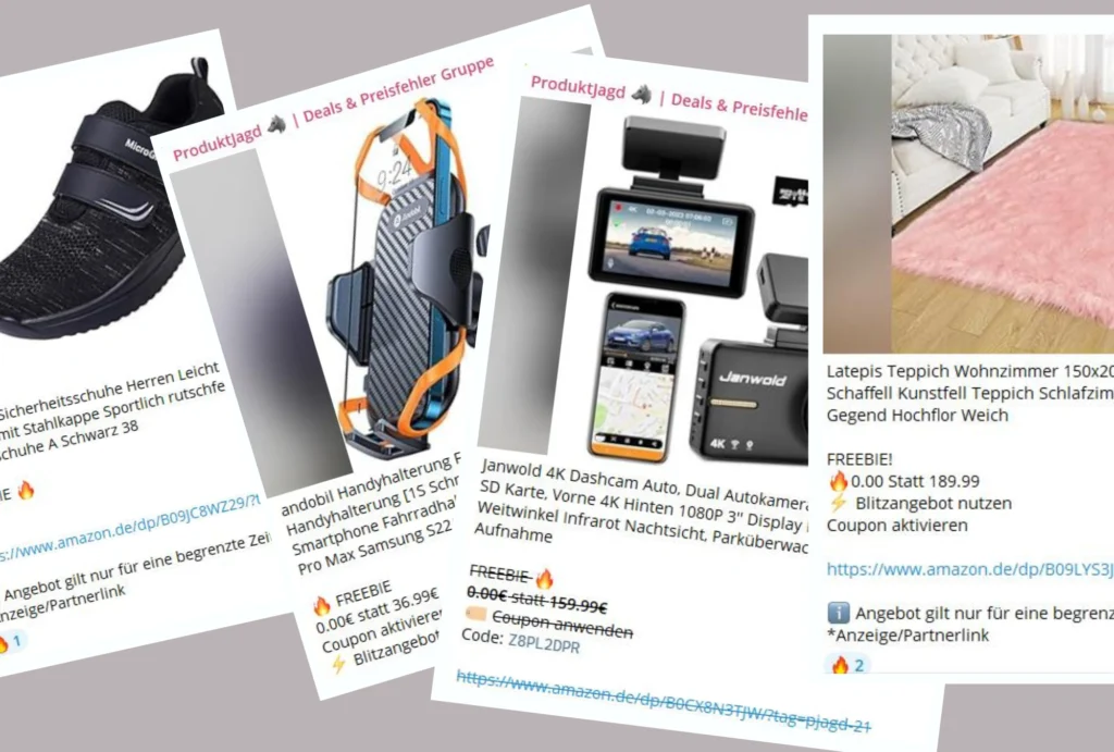 Beispiele von Preisfehlern auf ProduktJagd