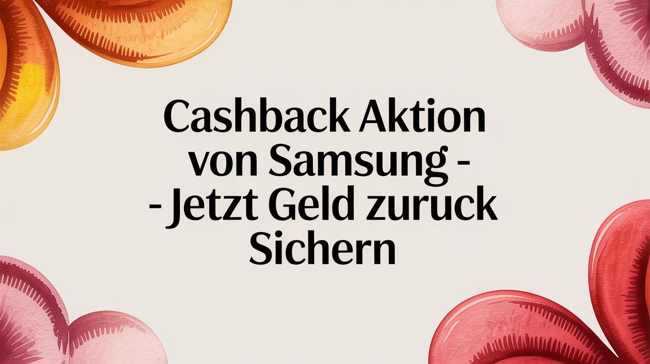 cashback aktion von samsung – jetzt Geld zurück sichern