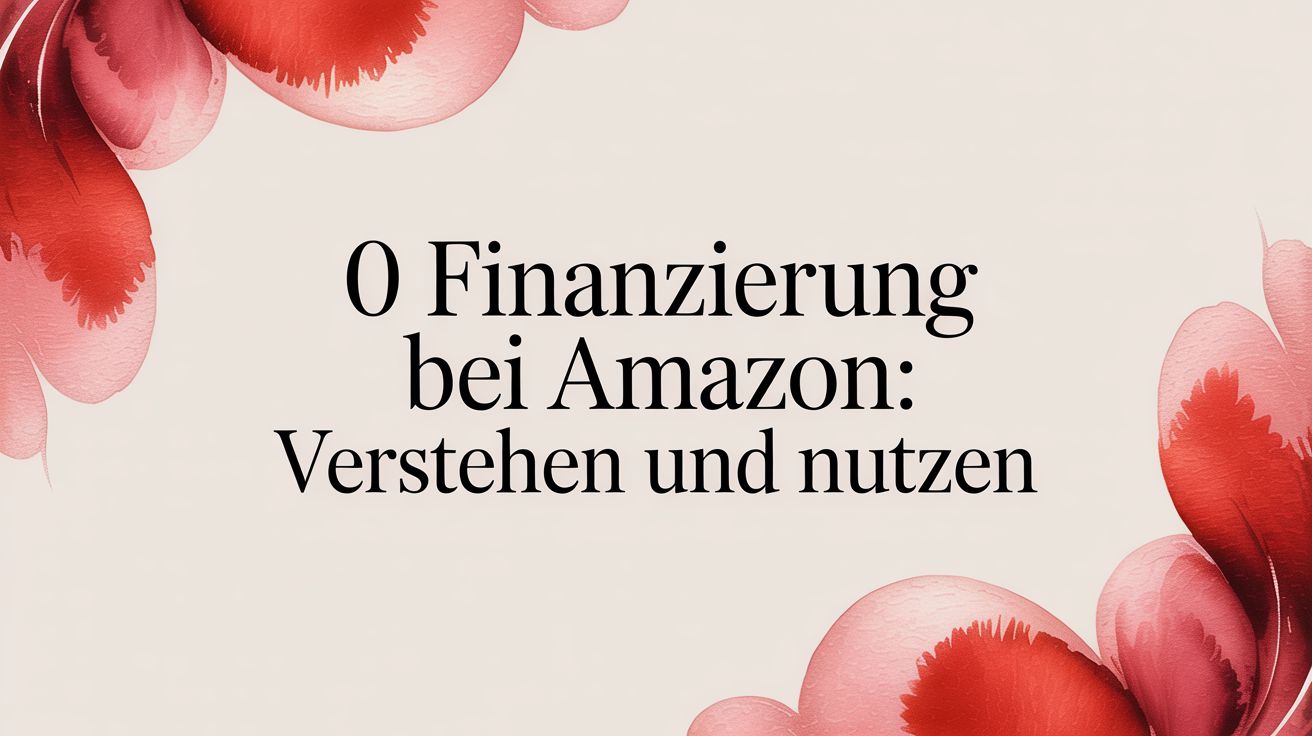 0 finanzierung bei amazon: Verstehen und nutzen