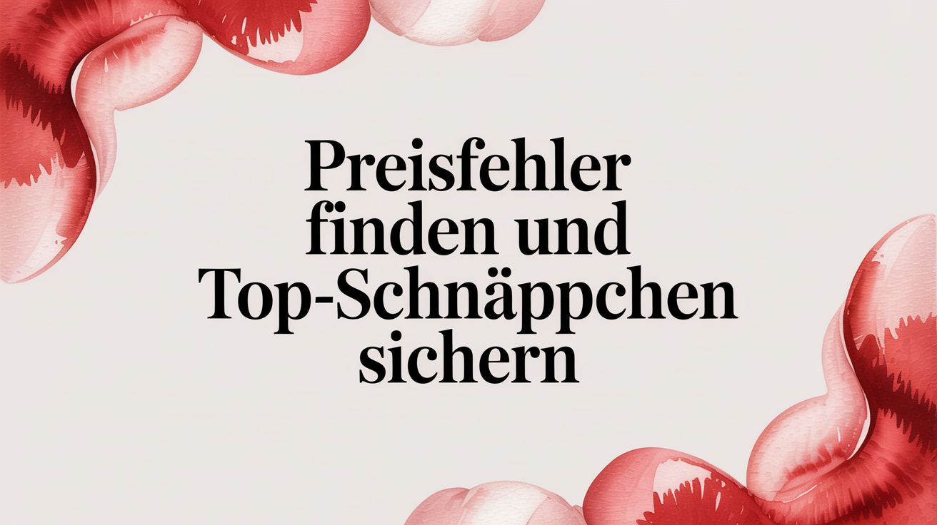 Preisfehler finden und Top-Schnäppchen sichern