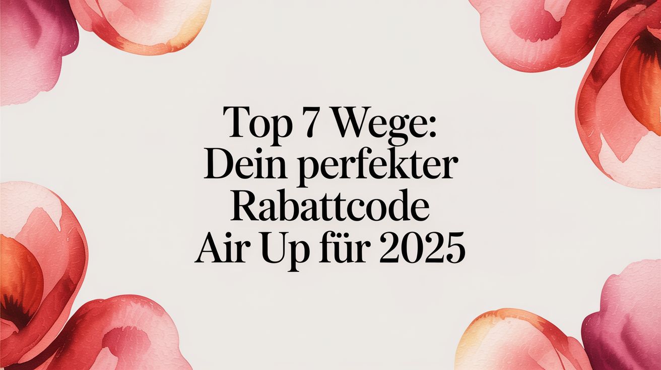 Top 7 Wege: Dein perfekter Rabattcode Air Up für 2025