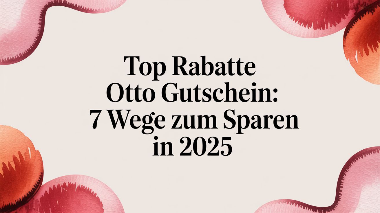 Top Rabatte Otto Gutschein: 7 Wege zum Sparen in 2025