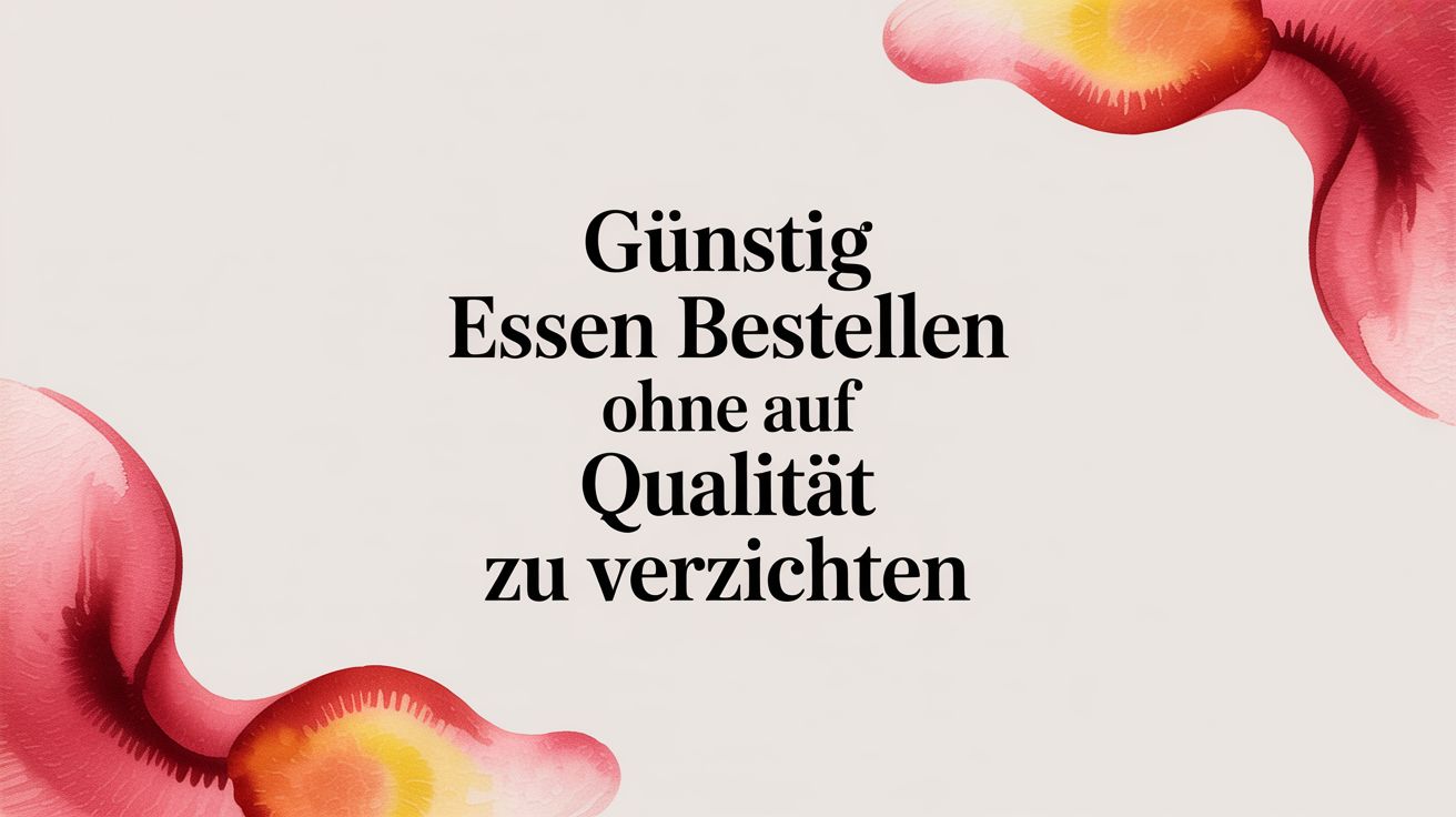 Günstig essen bestellen ohne auf qualität zu verzichten