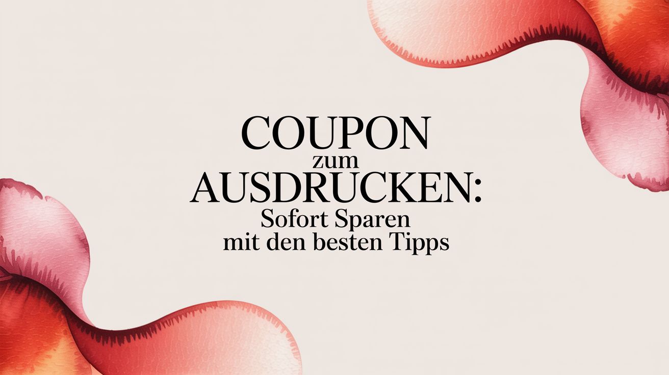 Coupon zum Ausdrucken: Sofort sparen mit den besten Tipps