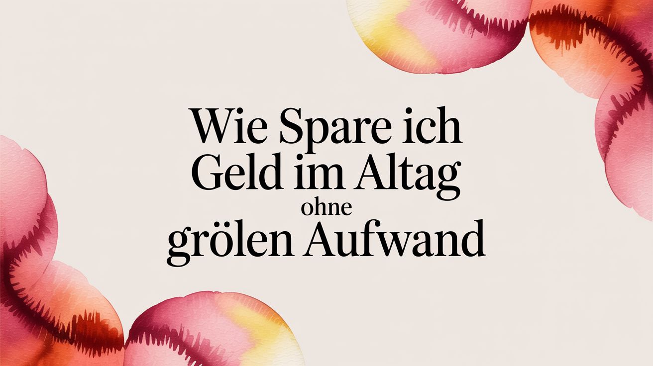 Wie spare ich geld im alltag ohne großen aufwand