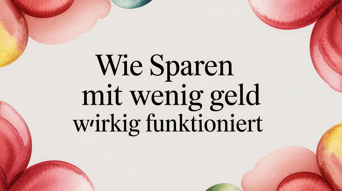 Wie sparen mit wenig Geld wirklich funktioniert