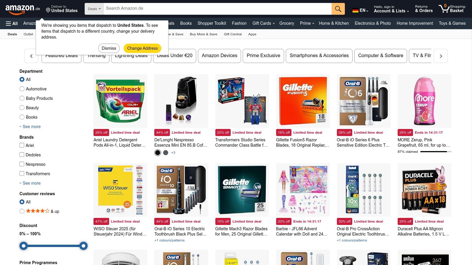 Amazon Angebote (Offizielle Angebotsseite)