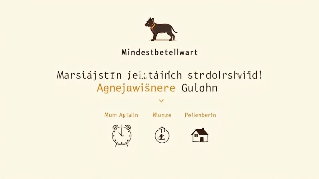 Eine Person liest aufmerksam die Bedingungen auf einem Smartphone-Bildschirm, der Tisch ist voller Quittungen und Unterlagen.